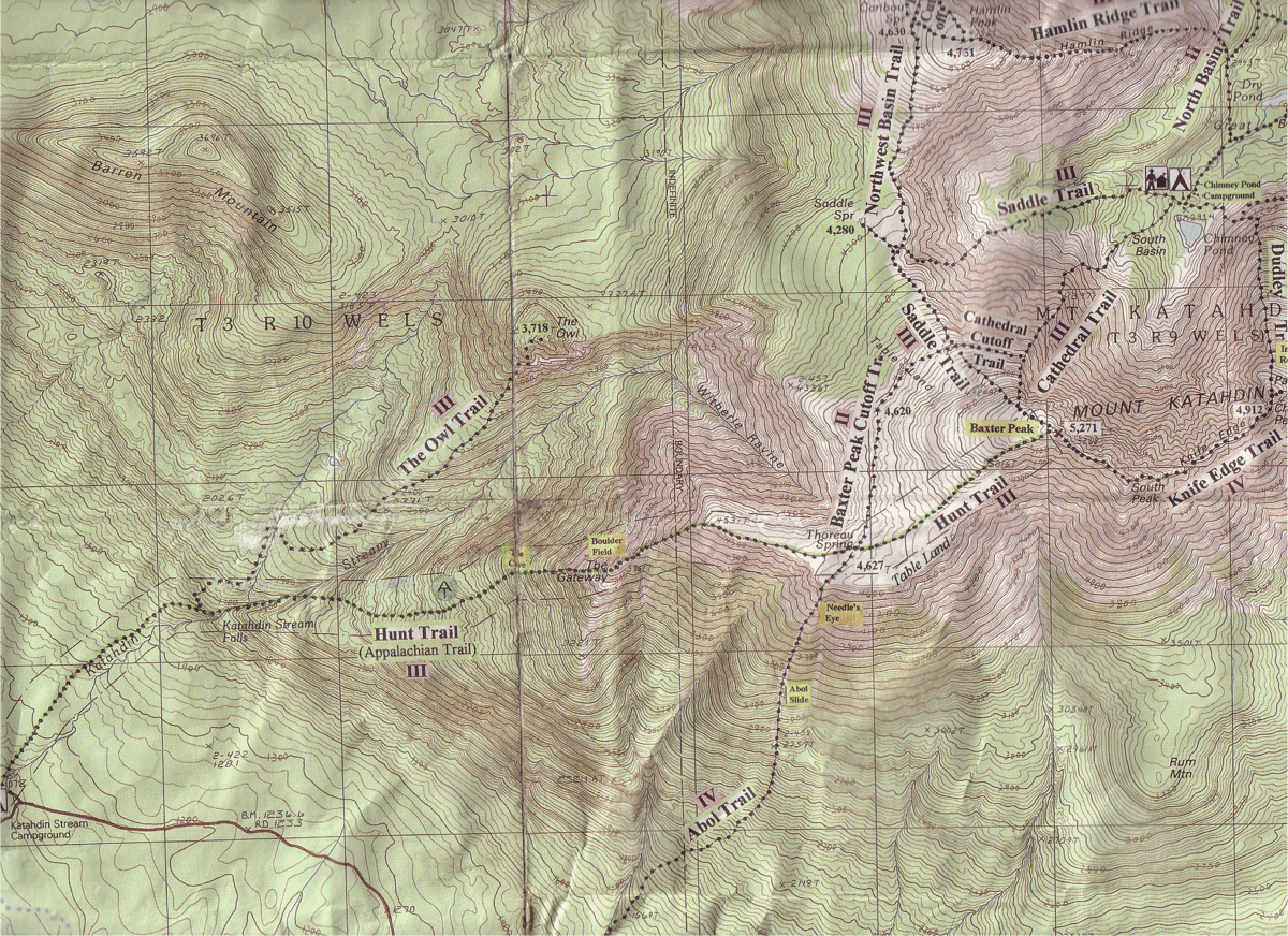 Baxter State Park Trail Map Maps For You